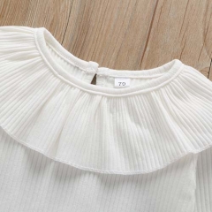 Fashion Ribbed Cotton Toddler Girl t Shirts Baby Girl Clothes