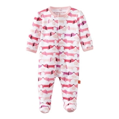 Magnetic Onesie Romper Footie Pajamas 100% Organic Cotton Baby Sleepwear Quick Magnetic Fastener Sleeper