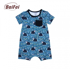 Baby Gilr Bamboo Rompers baby Onesie Short Sleeve Romper