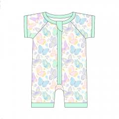 Custom Bamboo Zipper Baby Pajamas Newborn Baby Clothes