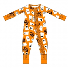 Custom print halloween bamboo new born baby clothes