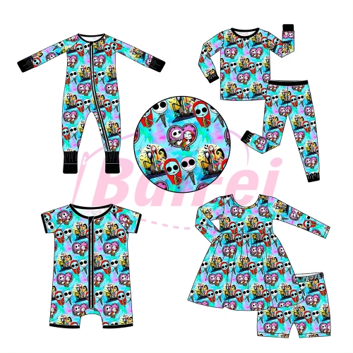 Halloween bamboo baby clothes,casual kids pajamas