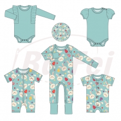 Eeaster baby clothes Bamboo baby romper