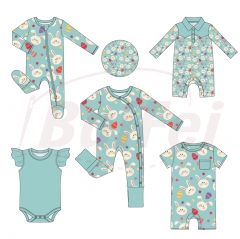 Eeaster baby clothes Bamboo baby romper