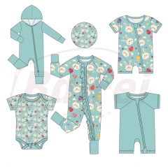 Eeaster baby clothes Bamboo baby romper