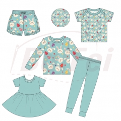 Easter Adult Pyjamas Sleepwear Long Sleeve Family Clothes Set