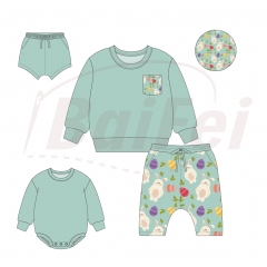 Kids Hoodies Sweatshirts new style easter sweatsuit