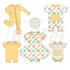 Eeaster baby clothes spring short sleeve bamboo baby romper