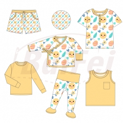 Baby clothes set spring custom bamboo sweatsuit set