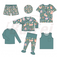 Baby clothes set spring custom bamboo sweatsuit set