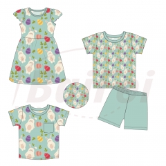 Custom easter baby T-shirt summer kids clothes set